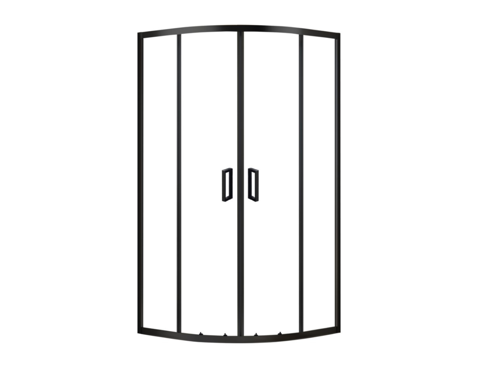 Sprchový kout SLCP4-90, černá matná transparent