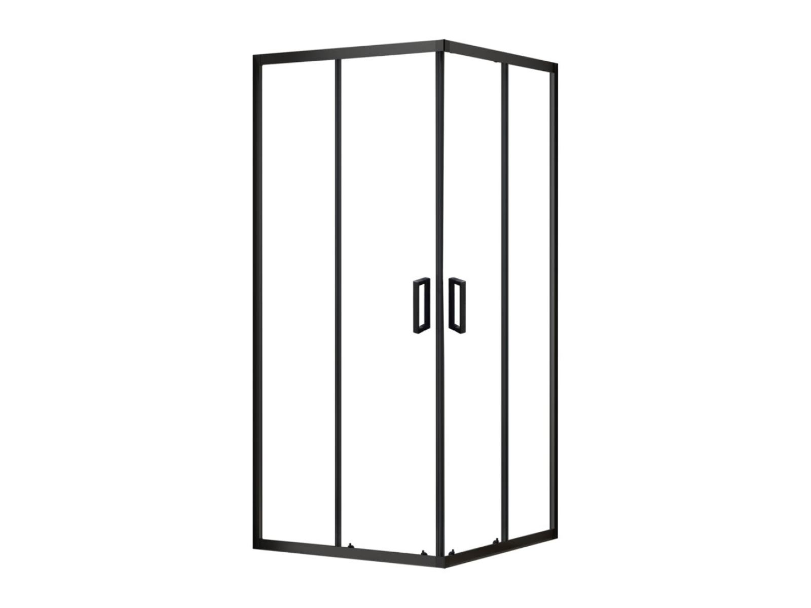 Sprchový kout SLRV2-90, černá matná transparent