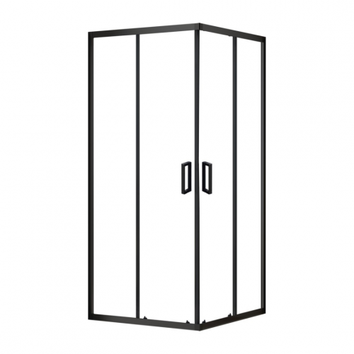 Sprchový kout SLRV2-90, černá matná transparent