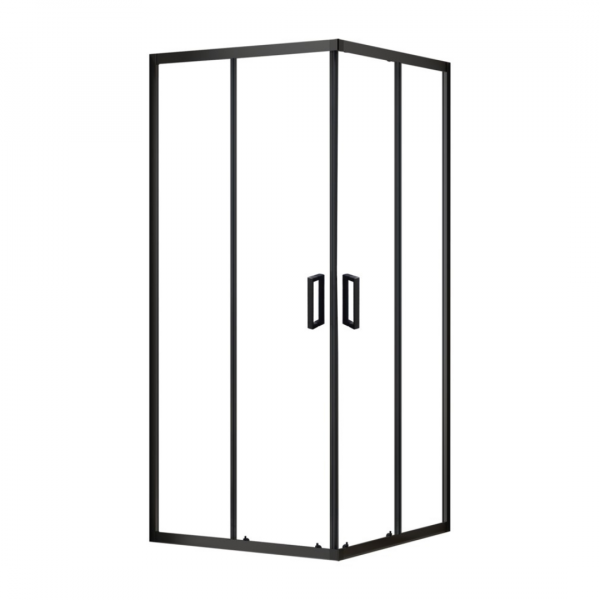 Sprchový kout SLRV2-90, černá matná transparent